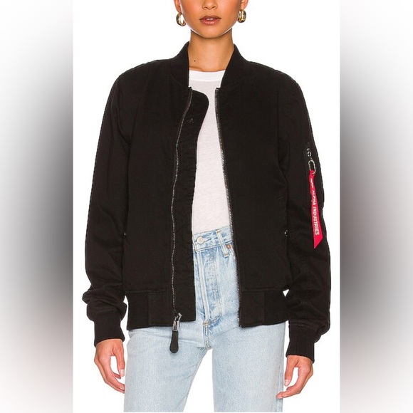 Alpha Industries Jackets & Blazers - NWOT- ALPHA INDUSTRIES L- 2B Cotton Flight Jacket in Black- Size L